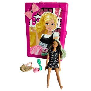 Barbie Fashion Travel Case Doll Set Stylish Wardrobe Storage Carrying Case